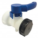 VANNE PLASTIQUE CUVE 1000L D.75MM